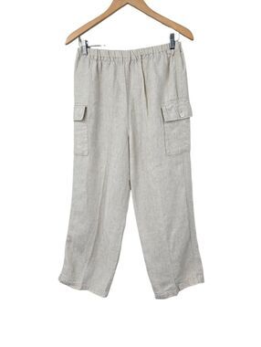 Lands End Linen Carho Pants in Beige Cropped Pedal Pushers